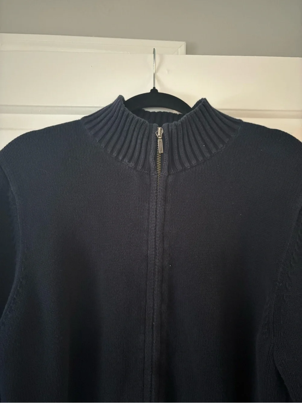 LL Bean Full Zip Up - Mock Neck Sweater - Women’s XL - Classic Preppy - Like New
